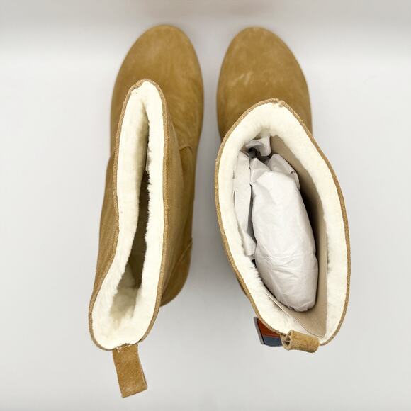 Aetrex Womens Scarlett Bootie EU 40 US 9-9.5M Brown Suede Shearling Lining NWOB - Picture 10 of 13